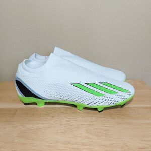 adidas White and Green Performance Athletic Shoes